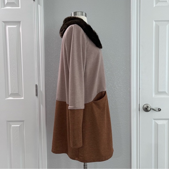 LOGO Lounge by Lori Goldstein French Terry Jacket w/ Faux Fur Collar - Picture 7 of 16